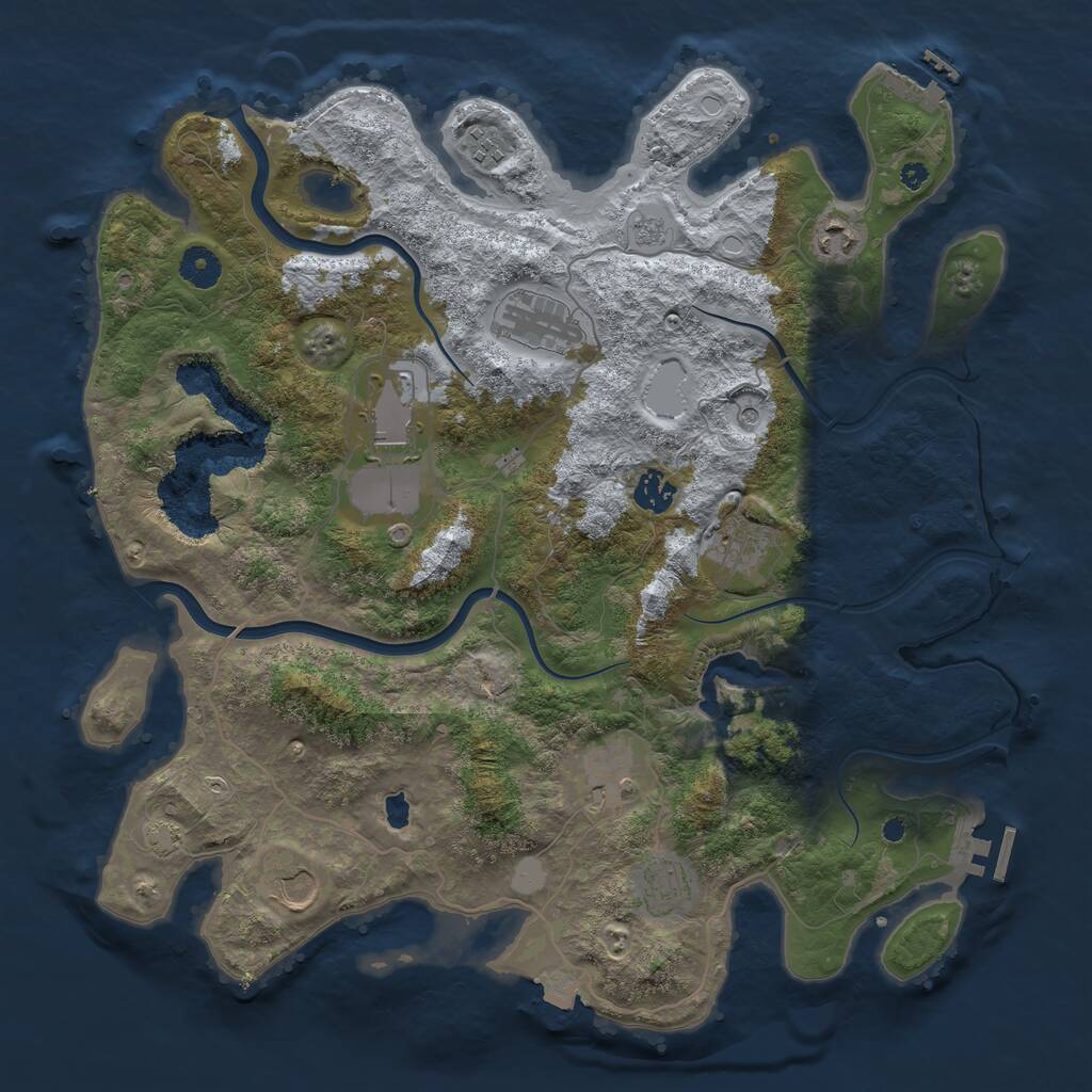 Rust Map: Procedural Map, Size: 4000, Seed: 6986835, 15 Monuments