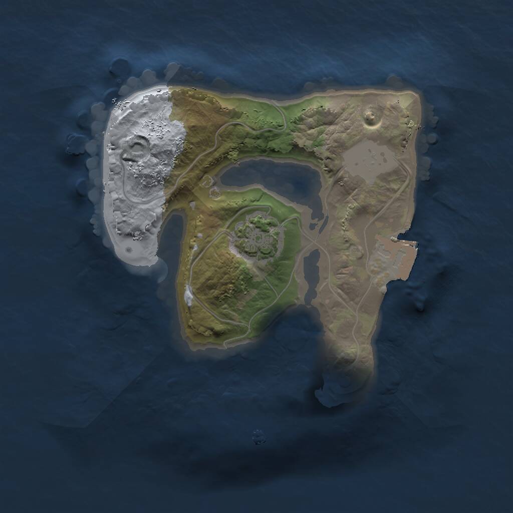 Rust Map: Procedural Map, Size: 1500, Seed: 228352194, 2 Monuments