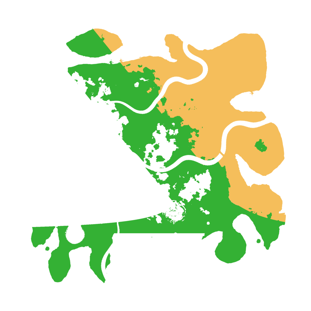 Biome Rust Map: Procedural Map, Size: 3000, Seed: 18555