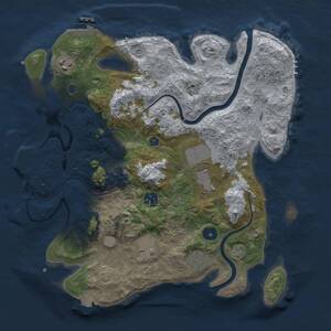 Thumbnail Rust Map: Procedural Map, Size: 3500, Seed: 927710946, 12 Monuments