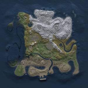 Thumbnail Rust Map: Procedural Map, Size: 3000, Seed: 1682040280, 12 Monuments