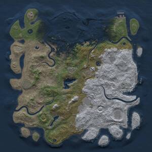 Thumbnail Rust Map: Procedural Map, Size: 4500, Seed: 961943986, 17 Monuments