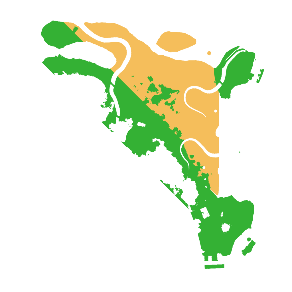 Biome Rust Map: Procedural Map, Size: 3000, Seed: 770379675