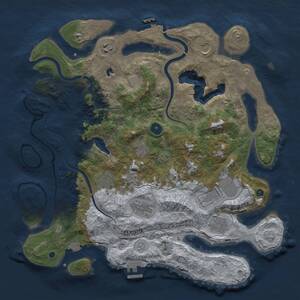 Thumbnail Rust Map: Procedural Map, Size: 4000, Seed: 7189534, 14 Monuments