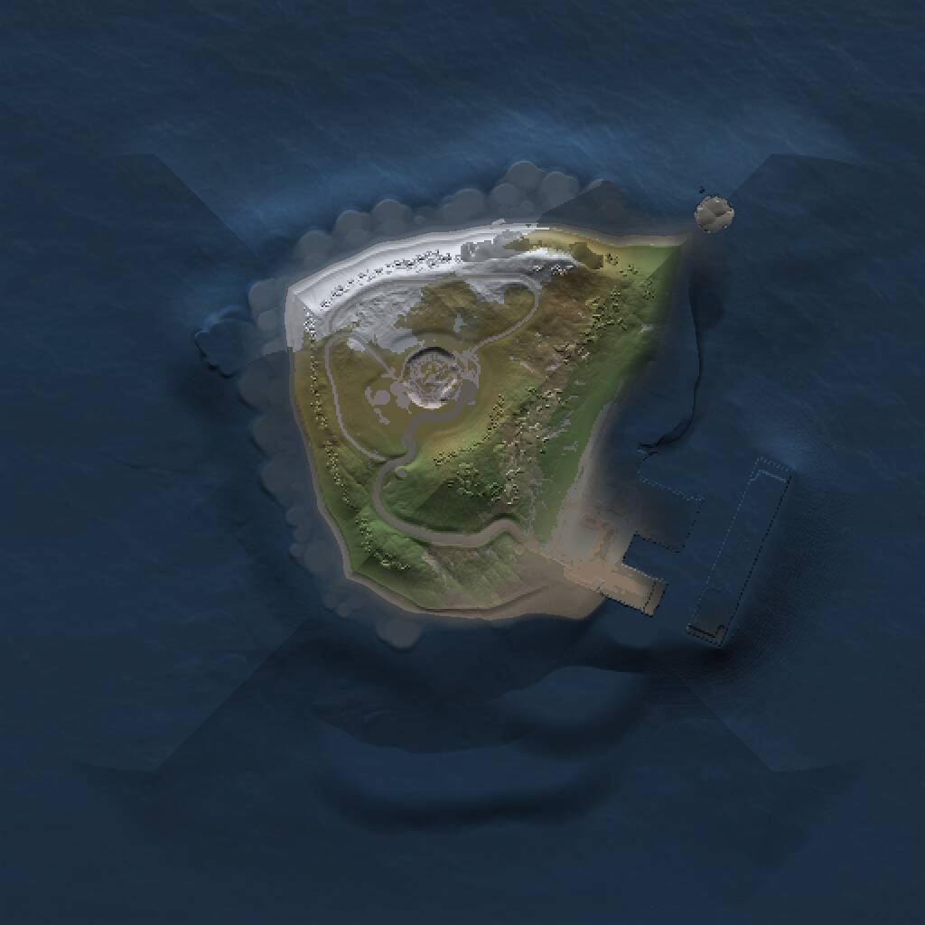 Rust Map: Procedural Map, Size: 1000, Seed: 593529645, 3 Monuments