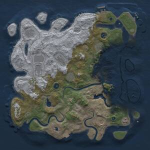Thumbnail Rust Map: Procedural Map, Size: 4000, Seed: 149344, 16 Monuments