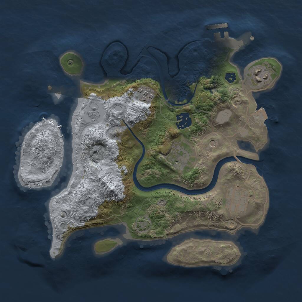 Rust Map: Procedural Map, Size: 2800, Seed: 588174906, 10 Monuments