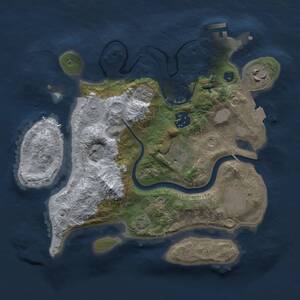 Thumbnail Rust Map: Procedural Map, Size: 2800, Seed: 588174906, 10 Monuments