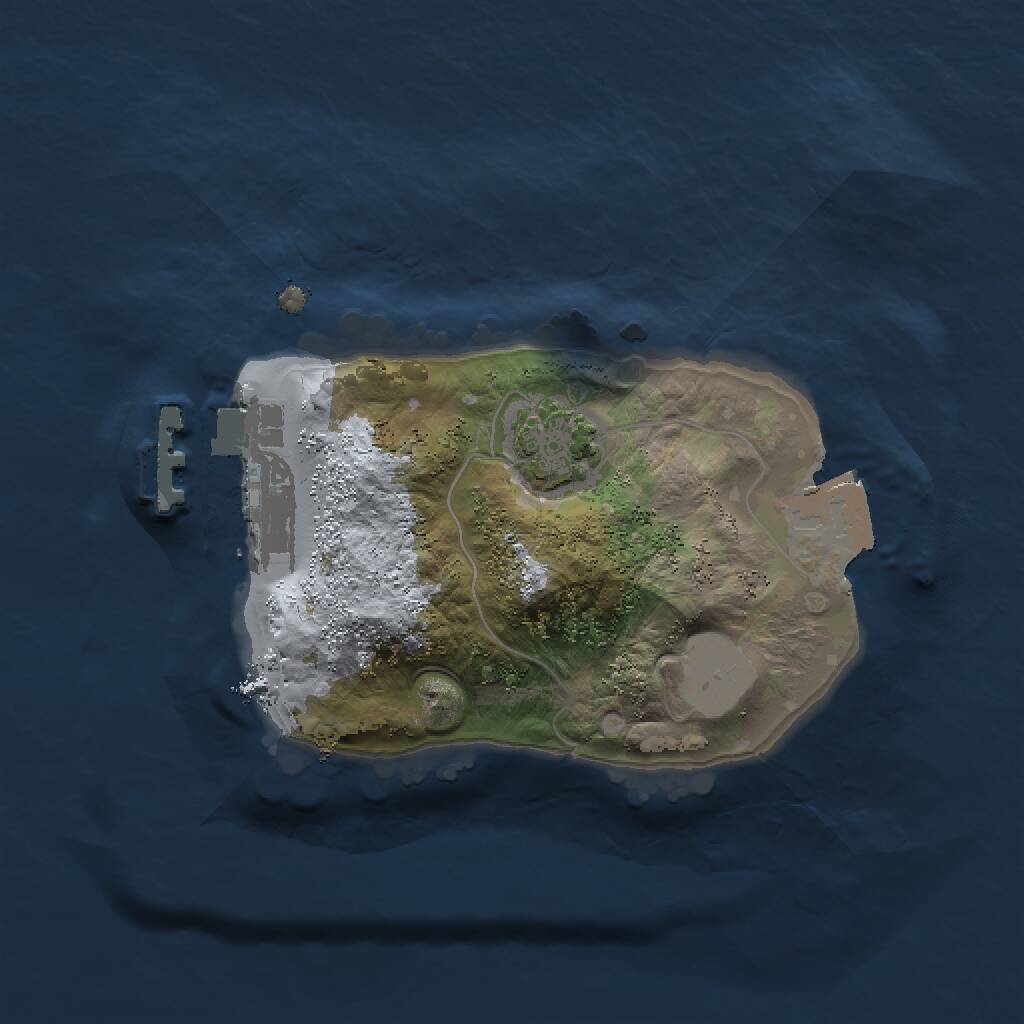 Rust Map: Procedural Map, Size: 1500, Seed: 598761657, 3 Monuments