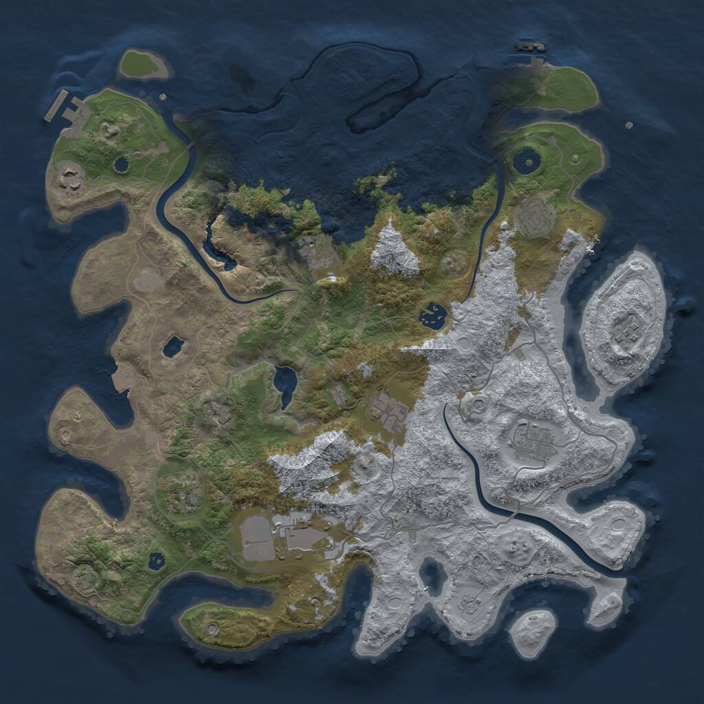 Rust Map: Procedural Map, Size: 4000, Seed: 419564596, 15 Monuments
