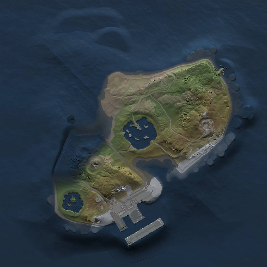 Rust Map: Procedural Map, Size: 1300, Seed: 306250727, 3 Monuments