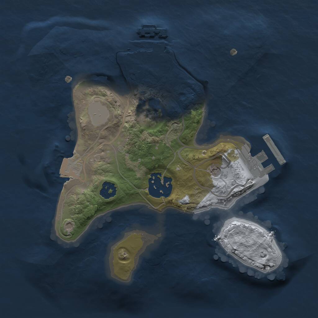 Rust Map: Procedural Map, Size: 1900, Seed: 107771481, 5 Monuments