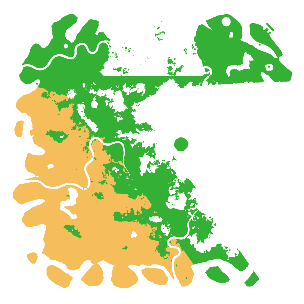 Biome Rust Map: Procedural Map, Size: 6000, Seed: 25081