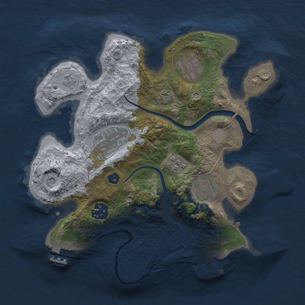 Rust Map: Procedural Map, Size: 2700, Seed: 1755604891, 11 Monuments