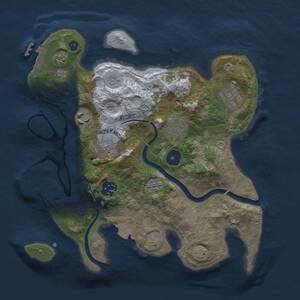 Thumbnail Rust Map: Procedural Map, Size: 3000, Seed: 84771, 12 Monuments