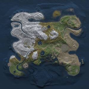 Thumbnail Rust Map: Procedural Map, Size: 3000, Seed: 1705210614, 10 Monuments