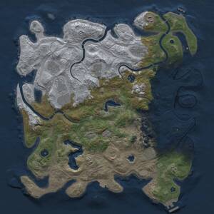 Thumbnail Rust Map: Procedural Map, Size: 4250, Seed: 463376025, 16 Monuments