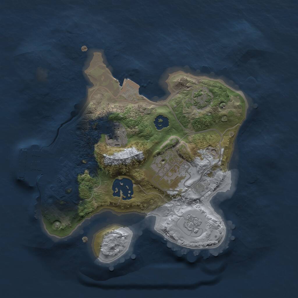 Rust Map: Procedural Map, Size: 2027, Seed: 481981, 7 Monuments
