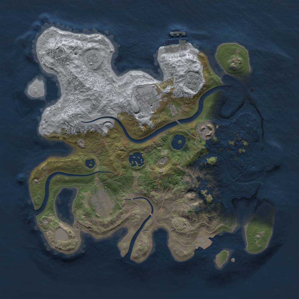 Rust Map: Procedural Map, Size: 3000, Seed: 15785, 11 Monuments
