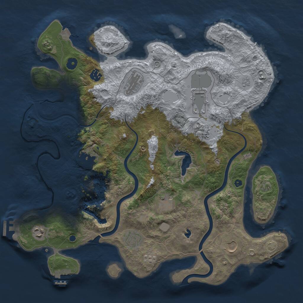 Rust Map: Procedural Map, Size: 4000, Seed: 1666459794, 16 Monuments