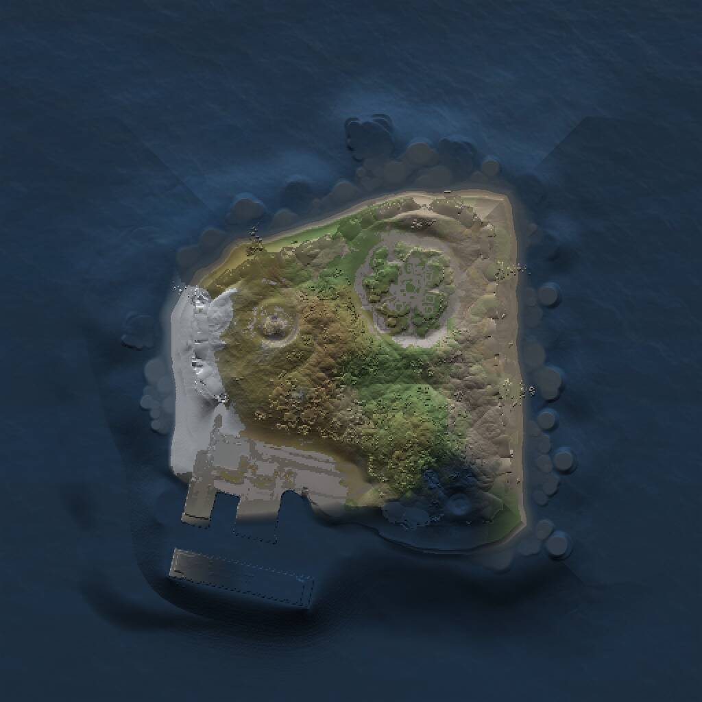 Rust Map: Procedural Map, Size: 1000, Seed: 376509738, 3 Monuments