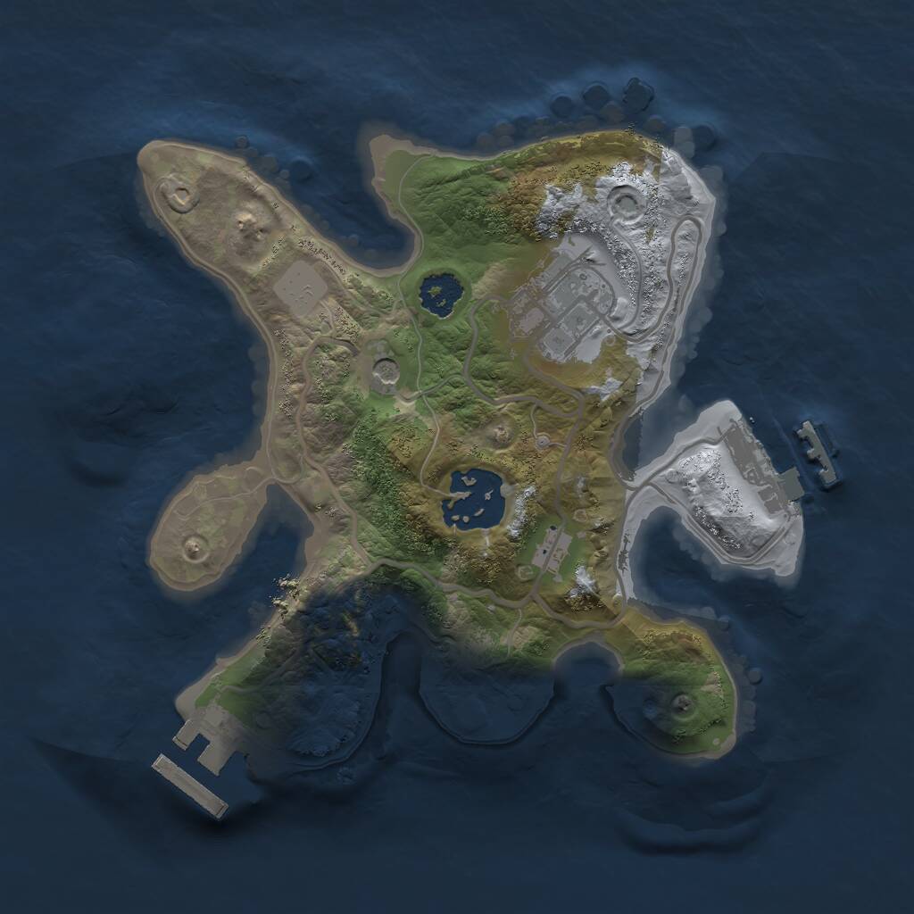 Rust Map: Procedural Map, Size: 2150, Seed: 81438601, 6 Monuments