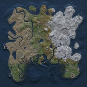 Thumbnail Rust Map: Procedural Map, Size: 4000, Seed: 22114, 15 Monuments