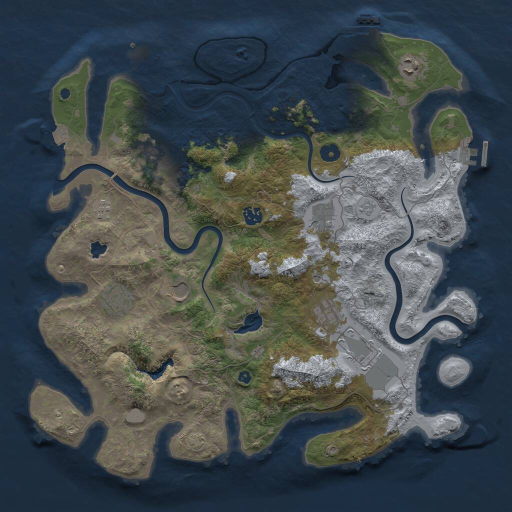 Rust Map: Procedural Map, Size: 4000, Seed: 262088807, 15 Monuments