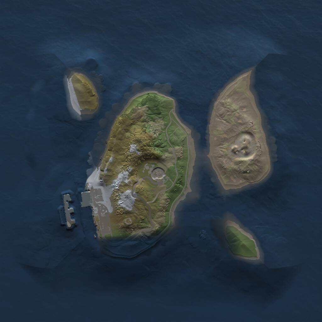 Rust Map: Procedural Map, Size: 1500, Seed: 36262, 3 Monuments