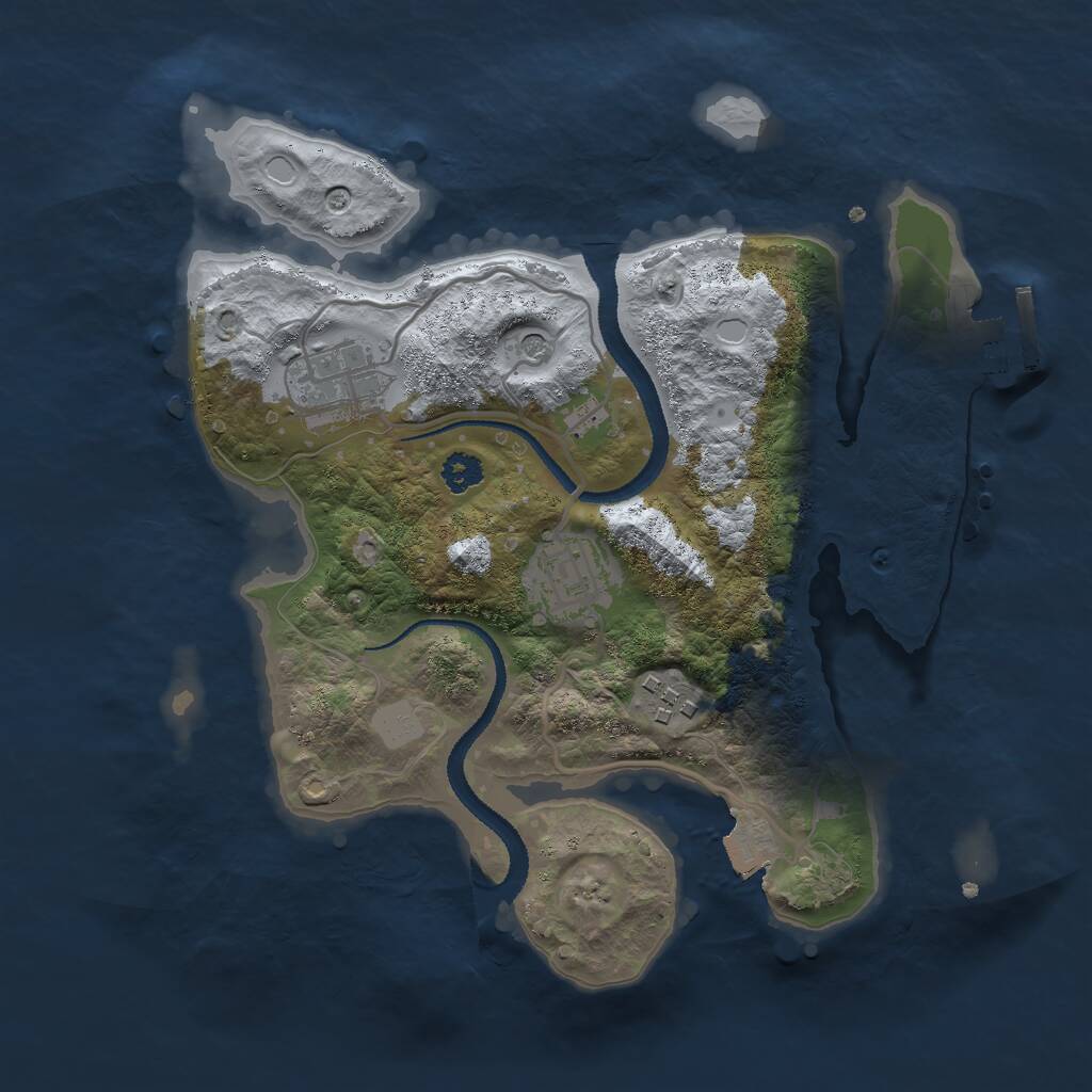 Rust Map: Procedural Map, Size: 2700, Seed: 1755691288, 6 Monuments