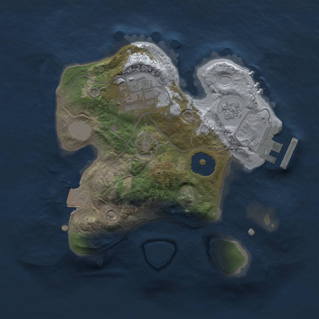 Rust Map: Procedural Map, Size: 2000, Seed: 1908807137, 6 Monuments