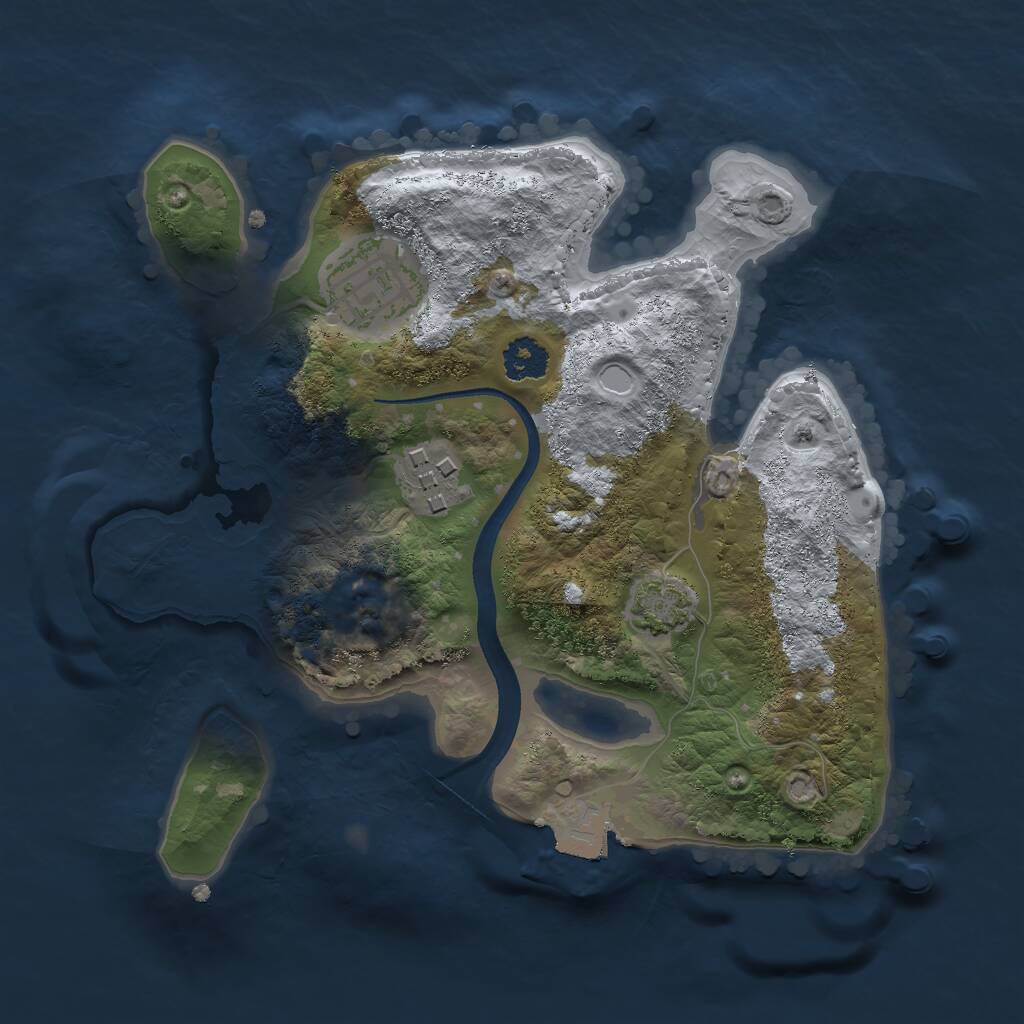 Rust Map: Procedural Map, Size: 2300, Seed: 231, 4 Monuments