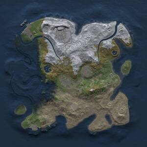 Thumbnail Rust Map: Procedural Map, Size: 3000, Seed: 2476001, 11 Monuments