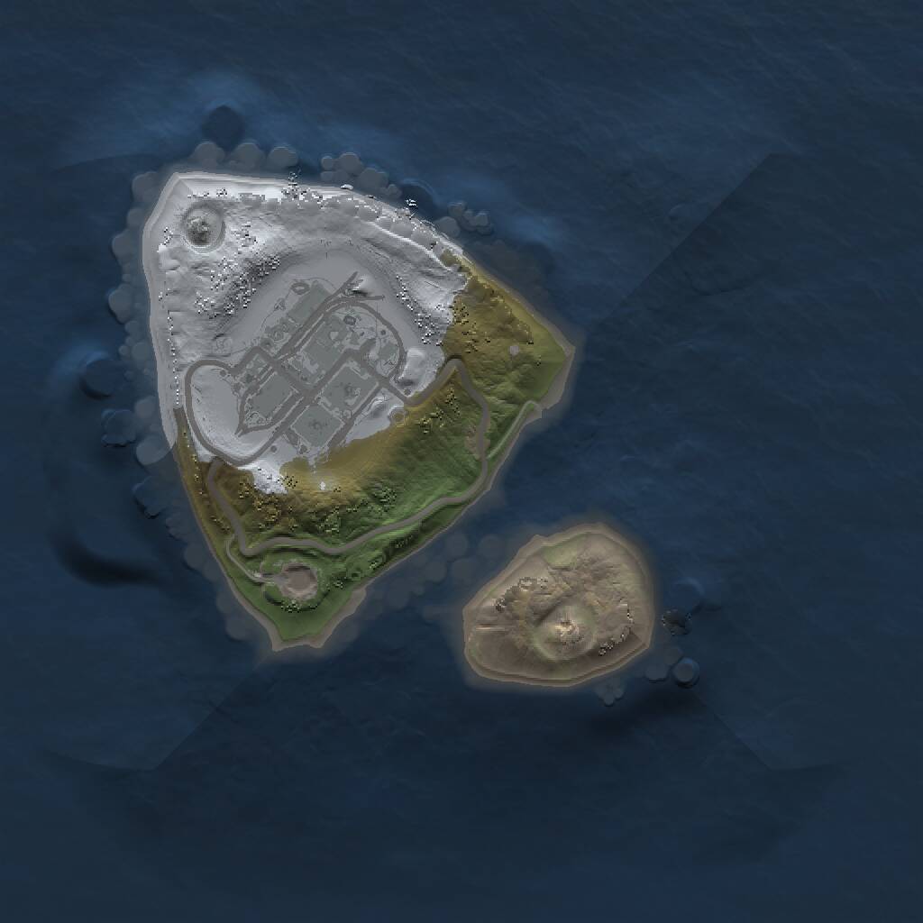 Rust Map: Procedural Map, Size: 1350, Seed: 1816738488, 2 Monuments