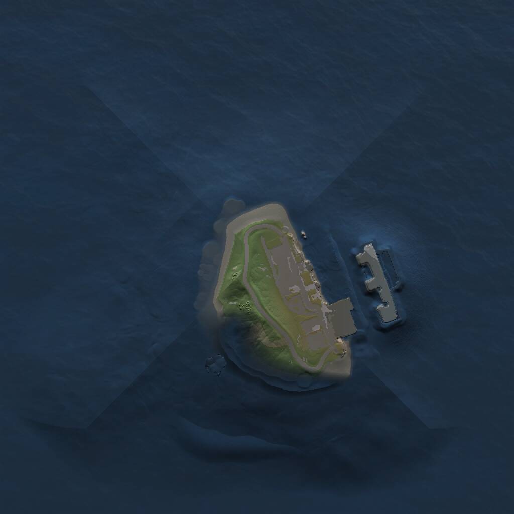 Rust Map: Procedural Map, Size: 1000, Seed: 740198776, 2 Monuments