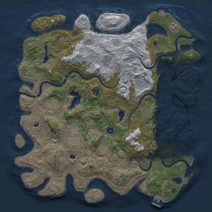 Thumbnail Rust Map: Procedural Map, Size: 4500, Seed: 653655087, 16 Monuments