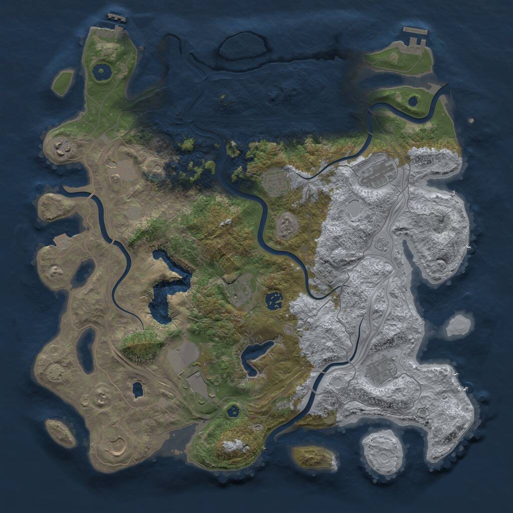 Rust Map: Procedural Map, Size: 4250, Seed: 567895950, 16 Monuments