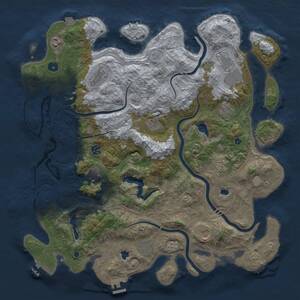 Thumbnail Rust Map: Procedural Map, Size: 4500, Seed: 545661745, 17 Monuments