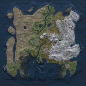 Thumbnail Rust Map: Procedural Map, Size: 4000, Seed: 982368369, 16 Monuments