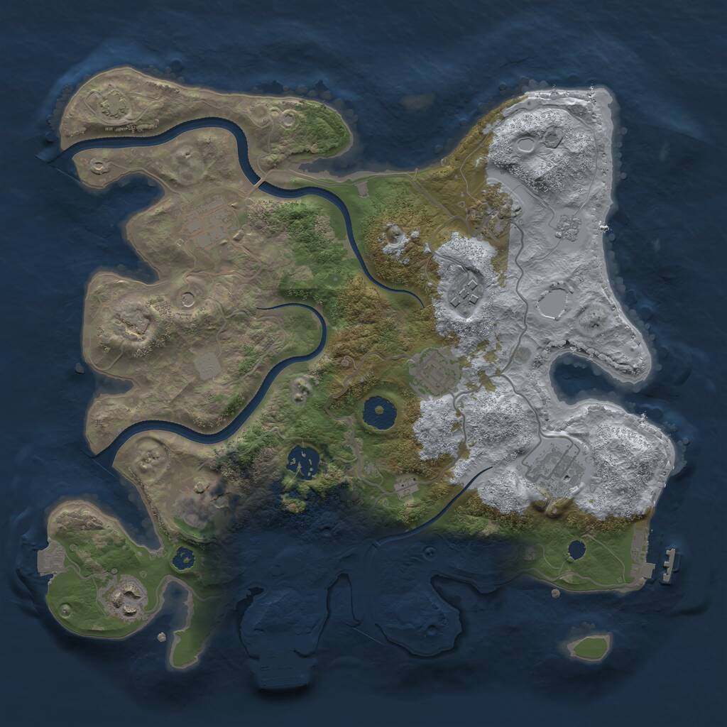 Rust Map: Procedural Map, Size: 3300, Seed: 1771118515, 14 Monuments