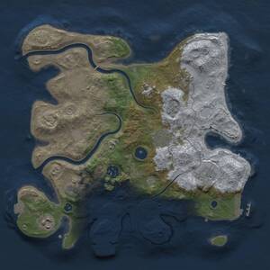 Thumbnail Rust Map: Procedural Map, Size: 3300, Seed: 1771118515, 14 Monuments