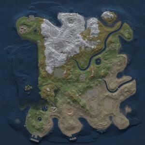 Thumbnail Rust Map: Procedural Map, Size: 3500, Seed: 605738009, 15 Monuments