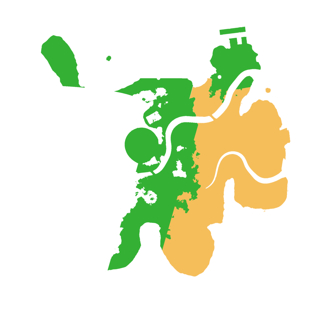 Biome Rust Map: Procedural Map, Size: 2450, Seed: 52345