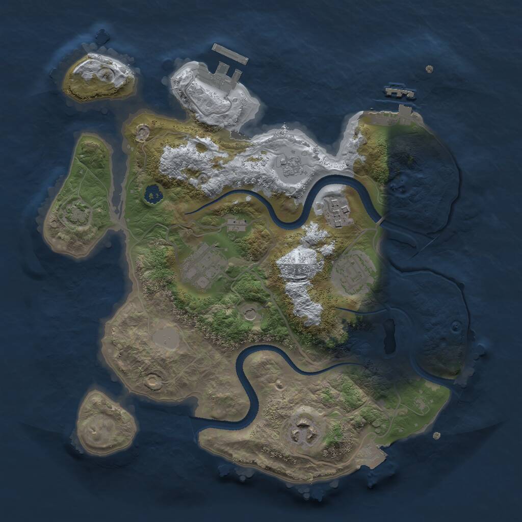 Rust Map: Procedural Map, Size: 2800, Seed: 567488736, 10 Monuments