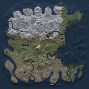 Thumbnail Rust Map: Procedural Map, Size: 4500, Seed: 110362263, 17 Monuments