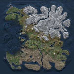 Thumbnail Rust Map: Procedural Map, Size: 4250, Seed: 319855343, 15 Monuments