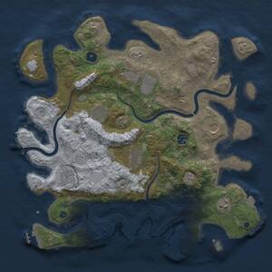 Thumbnail Rust Map: Procedural Map, Size: 3850, Seed: 181122162, 14 Monuments