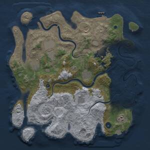 Thumbnail Rust Map: Procedural Map, Size: 3750, Seed: 2097140539, 15 Monuments