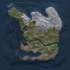 Thumbnail Rust Map: Procedural Map, Size: 2500, Seed: 1193364463, 7 Monuments