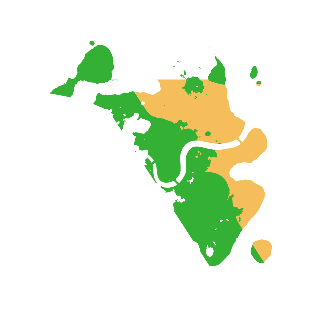 Biome Rust Map: Procedural Map, Size: 2500, Seed: 7257522